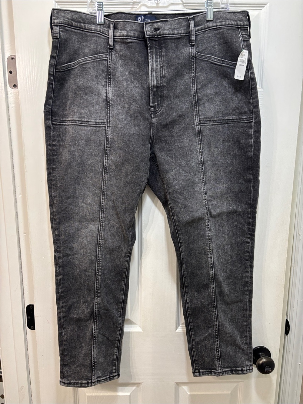 GAP Women's Washed Black Jeans with Panel Stitching